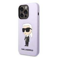 Karl Lagerfeld KLHCP14XSNIKBCU hard silikonové pouzdro iPhone 14 PRO MAX 6.7" purple Silicone Ikonik