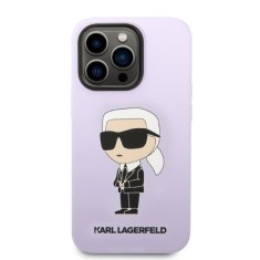 Karl Lagerfeld KLHCP14XSNIKBCU hard silikonové pouzdro iPhone 14 PRO MAX 6.7" purple Silicone Ikonik