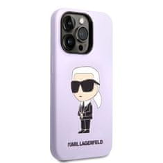 Karl Lagerfeld KLHCP14XSNIKBCU hard silikonové pouzdro iPhone 14 PRO MAX 6.7" purple Silicone Ikonik