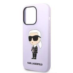 Karl Lagerfeld KLHCP14XSNIKBCU hard silikonové pouzdro iPhone 14 PRO MAX 6.7" purple Silicone Ikonik