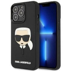 Karl Lagerfeld KLHCP14LKH3DBK hard silikonové pouzdro iPhone 14 PRO 6.1" black 3D Rubber Karl`s Head