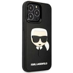 Karl Lagerfeld KLHCP14LKH3DBK hard silikonové pouzdro iPhone 14 PRO 6.1" black 3D Rubber Karl`s Head