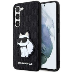 Karl Lagerfeld KLHCS23MSAKLHCPK hard silikonové pouzdro Samsung Galaxy S23 PLUS 5G black Saffiano Monogram Choupette