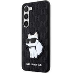 Karl Lagerfeld KLHCS23MSAKLHCPK hard silikonové pouzdro Samsung Galaxy S23 PLUS 5G black Saffiano Monogram Choupette