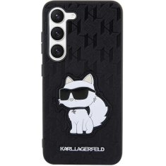 Karl Lagerfeld KLHCS23MSAKLHCPK hard silikonové pouzdro Samsung Galaxy S23 PLUS 5G black Saffiano Monogram Choupette