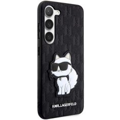 Karl Lagerfeld KLHCS23MSAKLHCPK hard silikonové pouzdro Samsung Galaxy S23 PLUS 5G black Saffiano Monogram Choupette