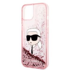 Karl Lagerfeld KLHCP14SLNKHCP hard silikonové pouzdro iPhone 14 6.1" pink Glitter Karl Head