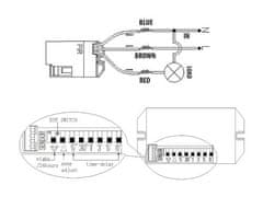 LP PIR snímač pohybu s externím senzorem 800 W 360st MCE32 bílý URZ0804