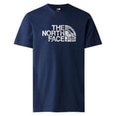 The North Face Tričko tmavomodré S Woodcut Dome Tee Tnf