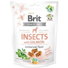 Brit Pochoutka Care Dog Crunchy Cracker Insects, losos s tymiánem 200g