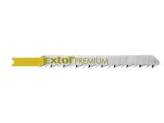 Extol Premium Plátky do přímočaré pily (8805507) plátky do přímočaré pily 5ks, 75x4,0mm, úchyt UNIVERSAL, HCS