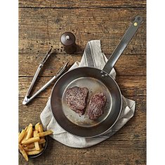 de Buyer Sada na steaky 5610.03, box STEAKLOVER, pánev 26 cm, mlýnek na pepř, nerez kleště