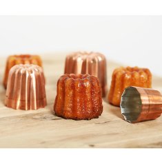 de Buyer Měděná forma na Canelés 6820.35N, vroubkovaná, průměr 3,5 cm