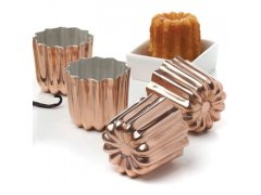 de Buyer Forma na pečení 6820.45N, Canelés, vroubkovaná, měď, průměr 4,5 cm