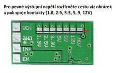 HADEX Napájecí modul, step-down měnič 3A, pevná napětí 1,8-2,5-3,3-5-9-12V