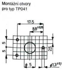 HADEX 10k - TP041, trimr lakosazový ležatý, RM=10x17,5mm