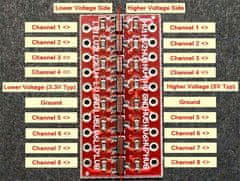 HADEX Převodník log.úrovně IIC/I2C 5V na 3,3V 8 kanálový