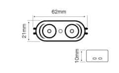 HADEX LED modul OPTO 2X SMD2835 12V 6500K 2W