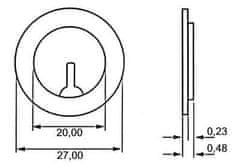 HADEX Piezoměnič pr. 27mm 90dB/10cm/4,2kHz bez krytu