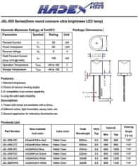 HADEX LED 5mm bílá čirá 1,2Cd/20mA 110° 2,8-3V