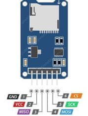 HADEX Čtečka Micro SD karet - modul SPI - 6pin