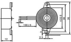 HADEX Piezobzučák 23mm SFM-20B,napájení 3-24V/12mA