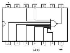 HADEX 7430 1x 8vstup. NAND, DIL14 /MH7430, MH7430S,MH5430,MH5430S/