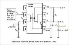 HADEX 6N136 optočlen s tranzistorem, 2,5kV, CTR19-50%, DIP8