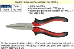 HADEX Kleště ploché FESTA 160mm s izolací 1000V