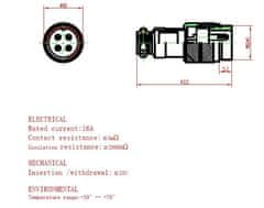 HADEX Konektor MIC324 4p na kabel