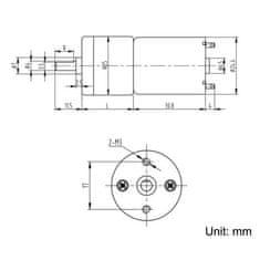 HADEX Motorek 25GA-370 12V s převodovkou, 620RPM