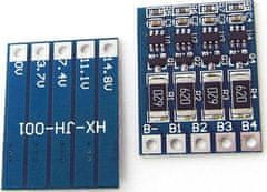 HADEX Balancér pro 4 Li-Ion články 18650, modul HX-JH-001