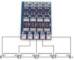 HADEX Balancér pro 4 Li-Ion články 18650, modul HX-JH-001