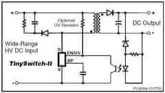 HADEX TNY268PN výkonový obvod imp.zdroje 16/23W DIP8B TinySwitch-II Family