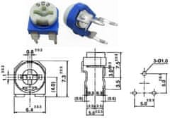 HADEX Sada trimrů 100ohm-1Mohm, celkem 65ks