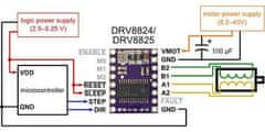 HADEX Driver, řadič pro krokový motor, modul DRV8825