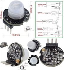 HADEX Detektor pohybu, modul PIR SR602