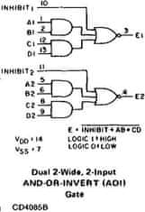 HADEX 4085 2x 2vstup. AND-OR-INVERT, DIL14