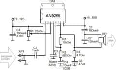 HADEX AN5265 - nf zesilovač 2,3W, SIP2-9