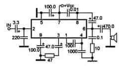 HADEX KIA7313AP - nf zesilovač 14V/0,7W, SIP9