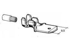 HADEX Faston-konektor 9,5mm neizolovaný, kabel 1,5-6mm2