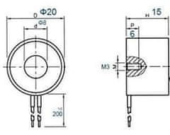 HADEX Elektromagnet P20/15 12VDC, 3kg