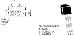 HADEX BS107P N MOSFET 200V/0,25A 1W TO92