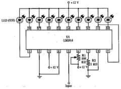 HADEX LM3914 XD budič sl.led lineární DIL18