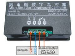 HADEX Digitální termostat W3230, -55 až 120°C, napájení 24VDC