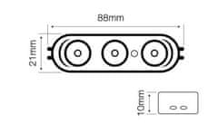 HADEX LED modul OPTO 3X SMD2835 12V 6500K 2,5W