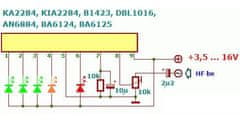 HADEX AN6884 - VU metr, 5xLED /KA2284,KIA2284,DBL1016,BA6124,BA6125/