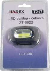 HADEX Svítilna, čelovka LED COB,napájení 3xAAA