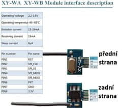 HADEX Bezdrátový vysílač+přiímač 2,4GHz XY-WA s IO NFR24L01