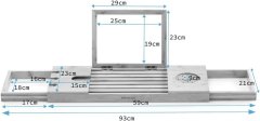 HOMEDE Bambusová vanová polička Meledin, velikost 59x23x4,5